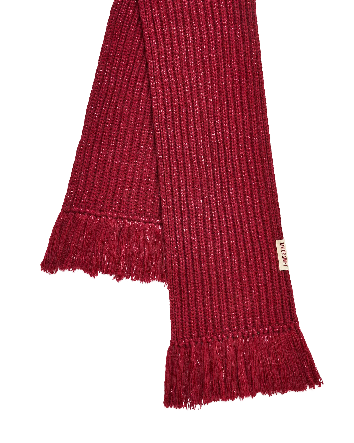 All Too Well Lurex Red Scarf