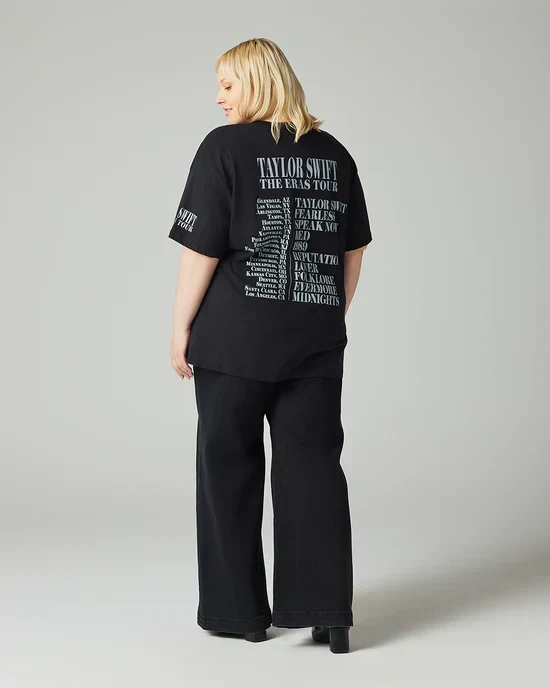 Taylor Swift | The Eras Tour Through LA Black T-Shirt