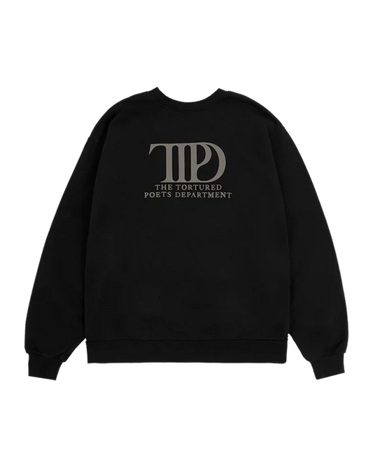 The Tortured Poets Department Black Crewneck