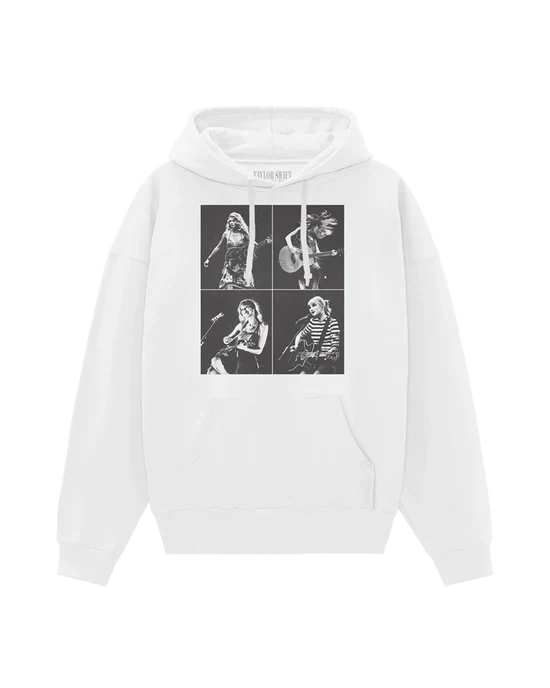 Taylor Swift | The Eras Tour Collage White Hoodie