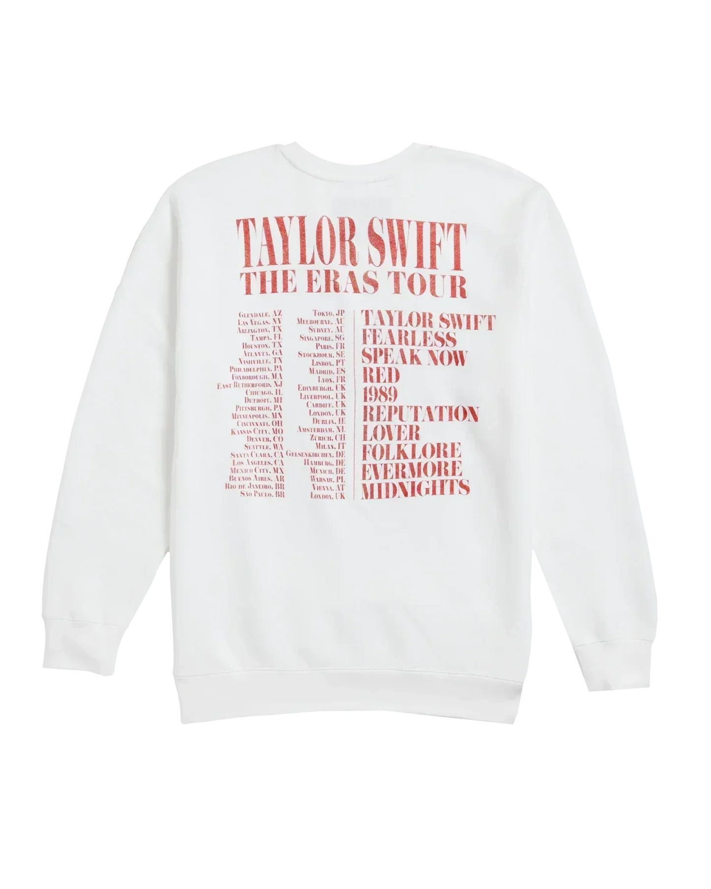 Taylor Swift | The Eras Tour Photo White Crewneck