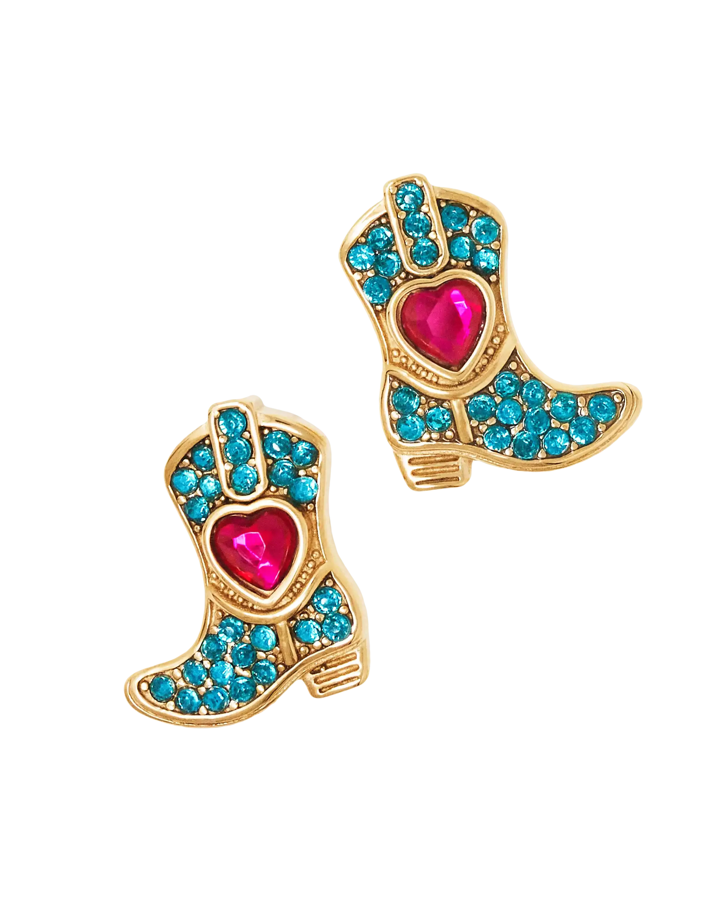 Rhinestone Boot Earrings