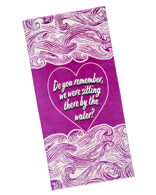 Sitting There By the Water Beach Towel