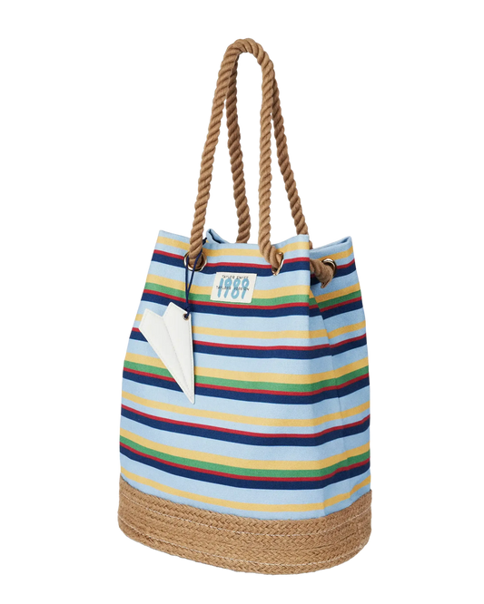 1989 Striped Bucket Bag