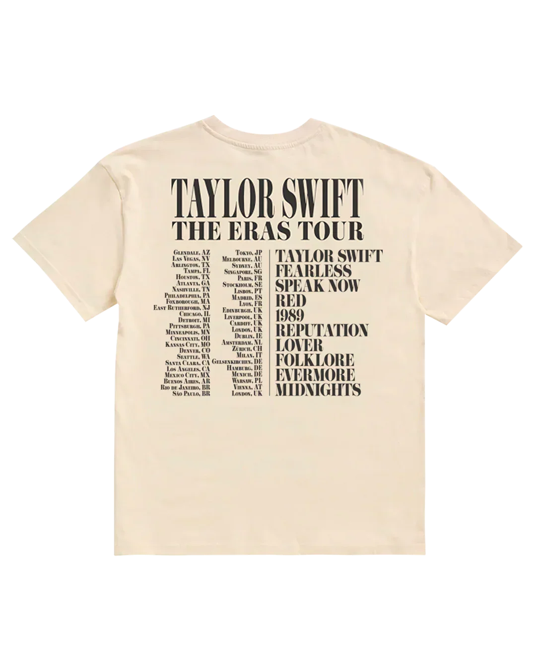 Taylor Swift | The Eras International Tour Beige T-Shirt