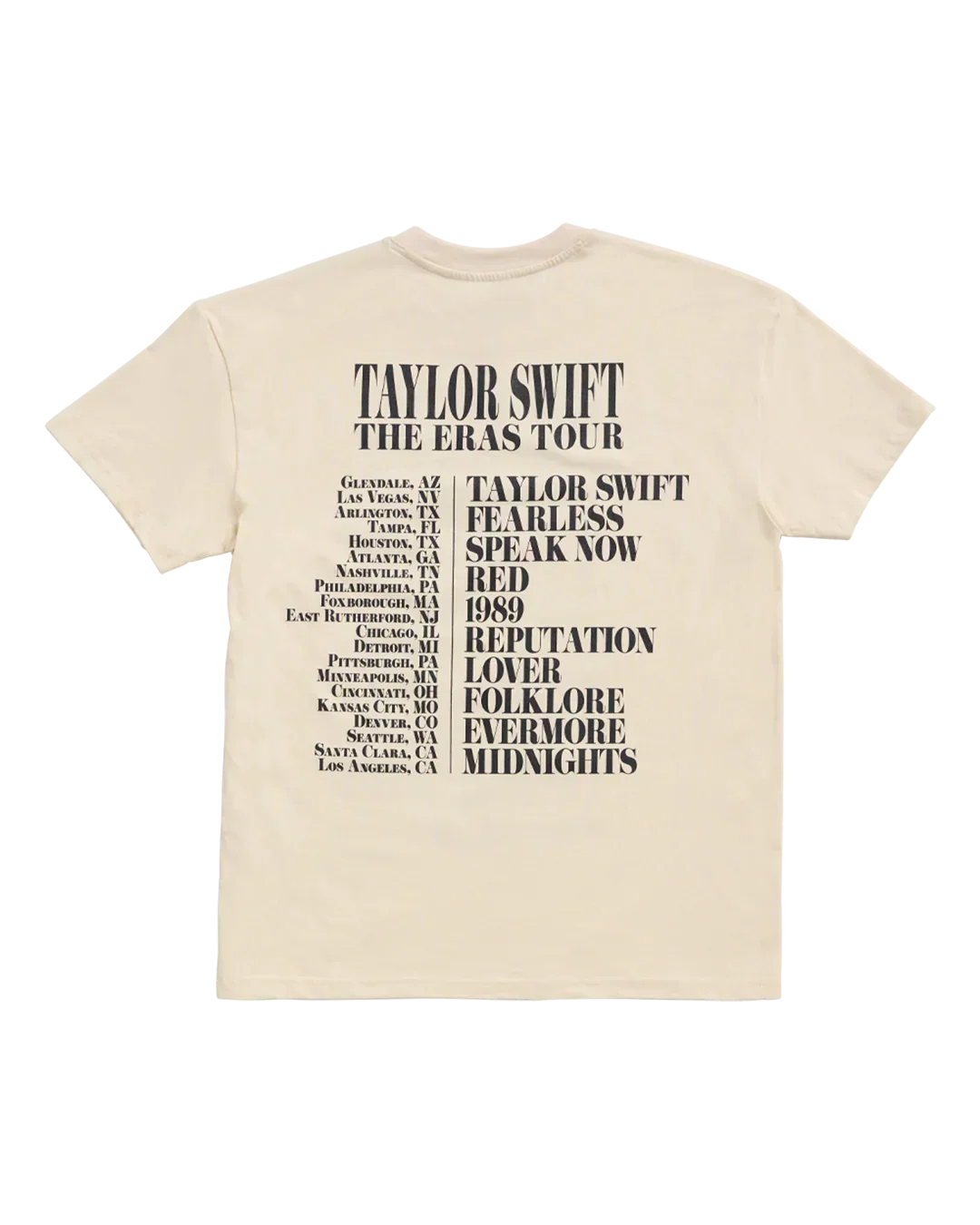 Taylor Swift | The Eras Tour Through LA Beige T-Shirt