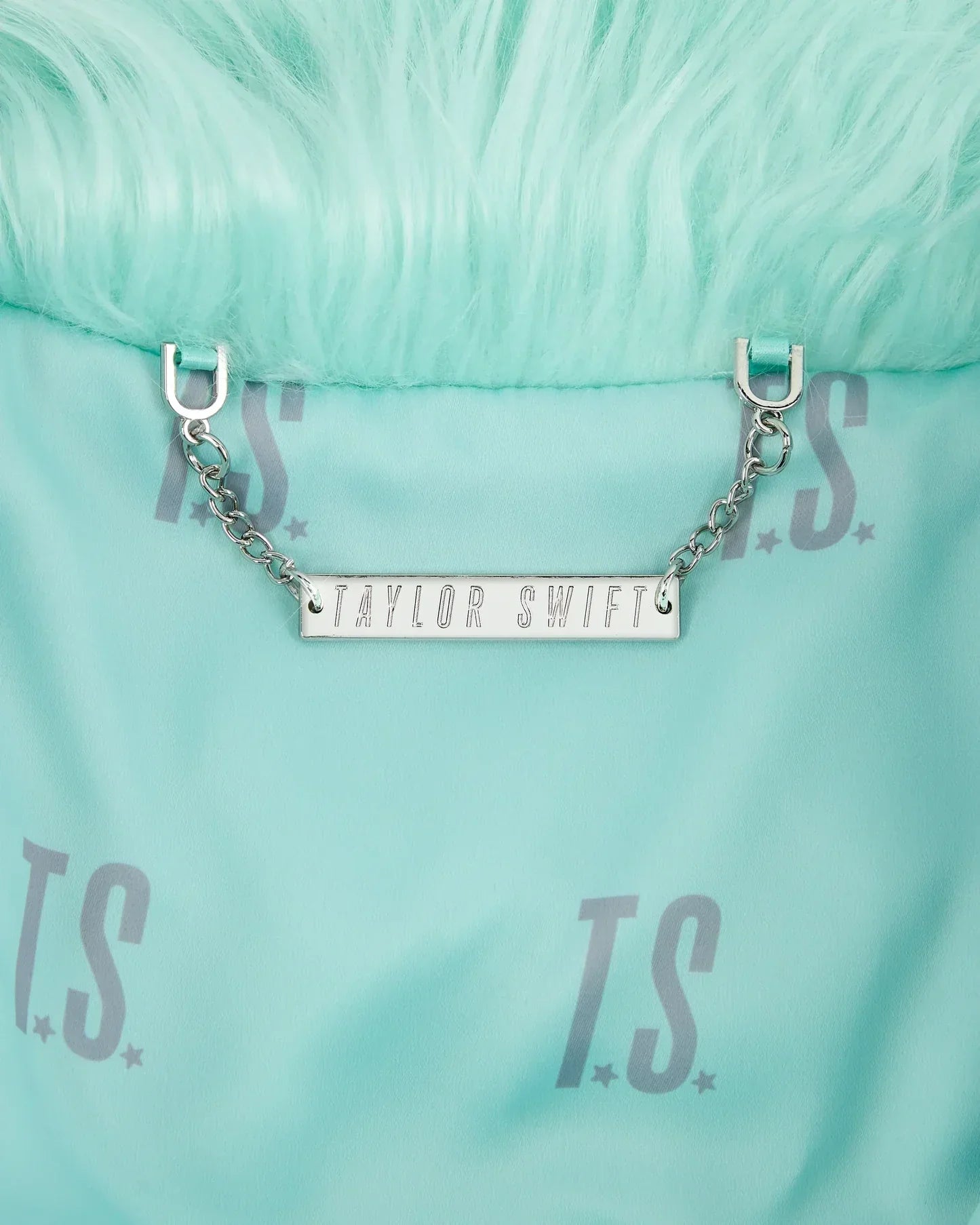 The Life of a Showgirl Mint Faux Fur Coat