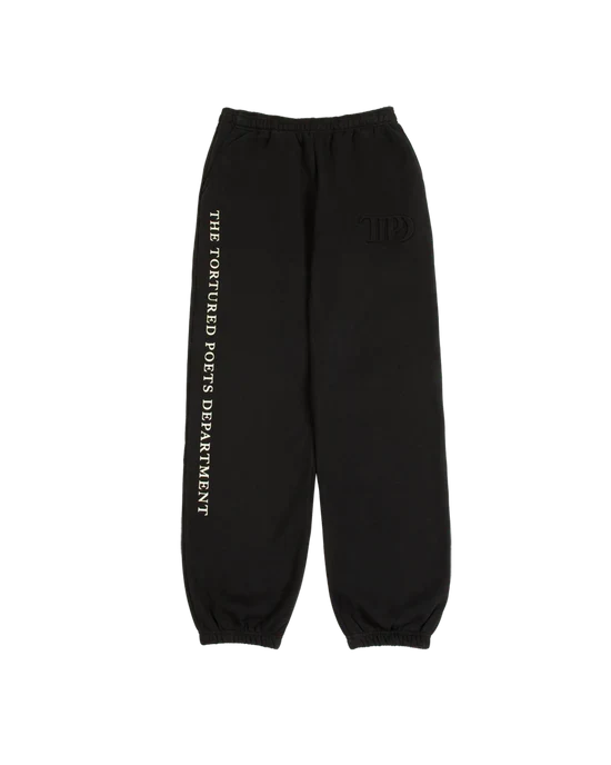 TTPD Black Embossed Sweatpants