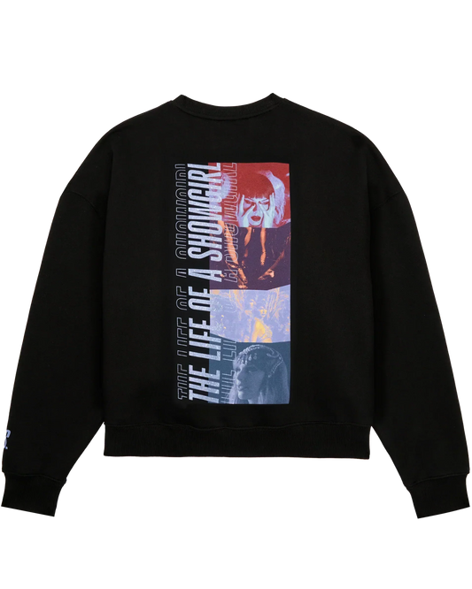 The Life of a Showgirl Film Strip Black Crewneck Sweatshirt